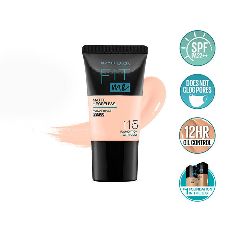 Fit Me Matte & Poreless Liquid Foundation Mini Tube - For Normal to Oily Skin - The Divine Beauty