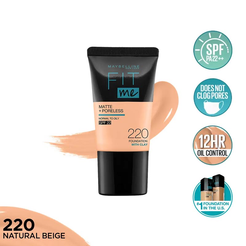 Fit Me Matte & Poreless Liquid Foundation Mini Tube - For Normal to Oily Skin - The Divine Beauty