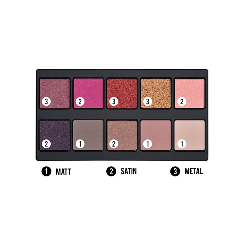 Make Up Stories - Palette Of 10 Multi-Finish Eyeshadows - The Divine Beauty