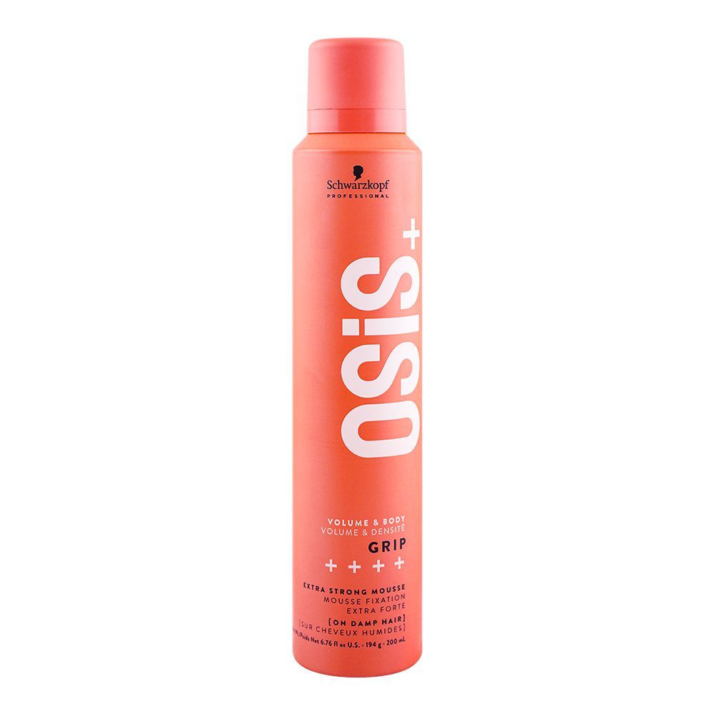 Schwarzkopf Osis Volume And Body Grip Extra Strong Hold Mousse 200Ml