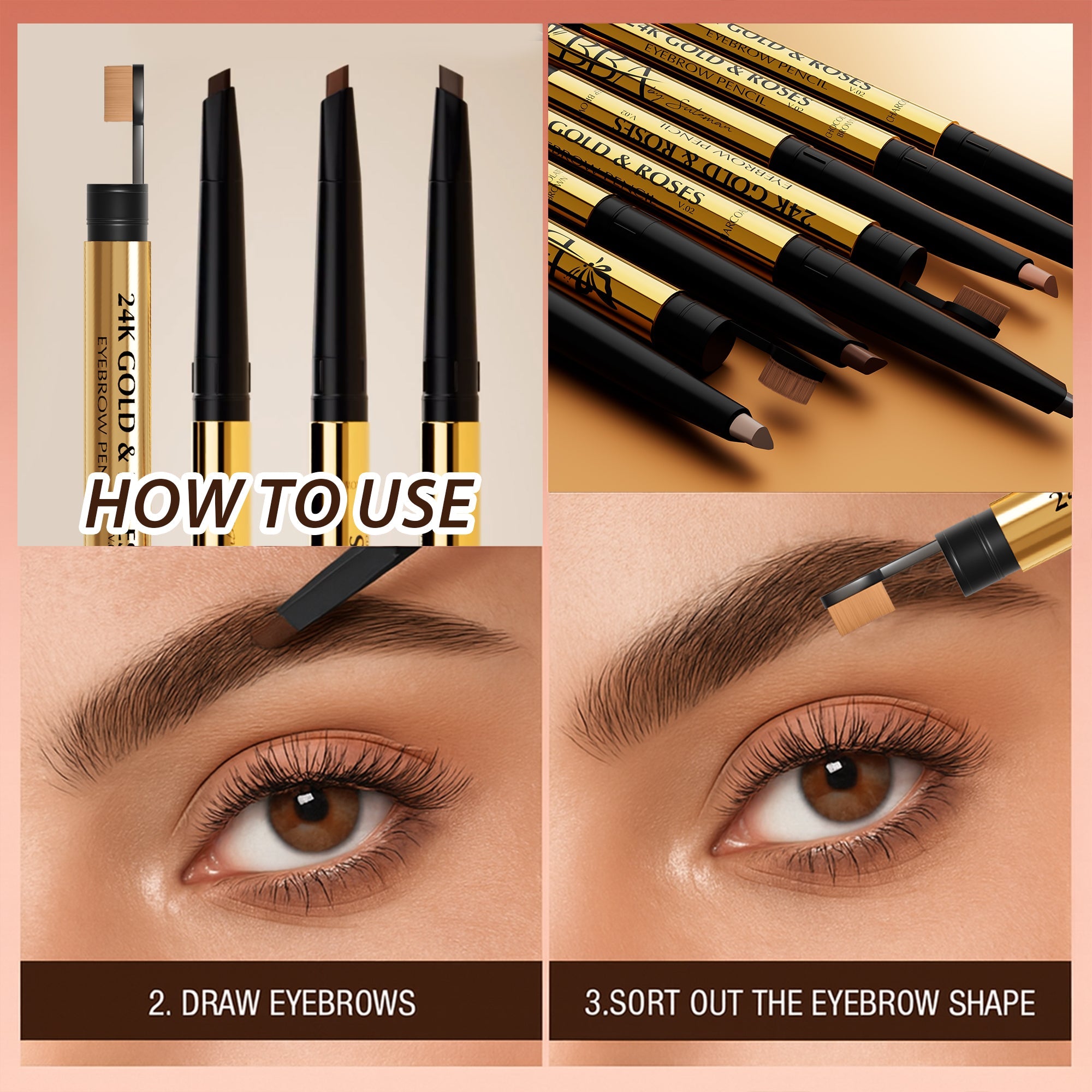 24K Gold & Roses V.02 Eyebrow pencil