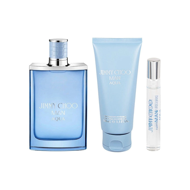 Jimmy Choo Men Aqua Giftset EDT 100Ml+EDT 7.5Ml+Shower Gel 100Ml - Set