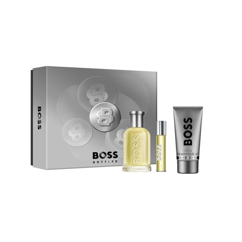 Boss Bottled Men Gift Set Edt 100Ml + Edt1 10Ml +S Gel 100Ml