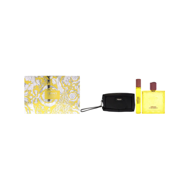 Versace Men Eros Energy Gift Set Edp 100Ml + Travel Spray 10Ml + Gwp