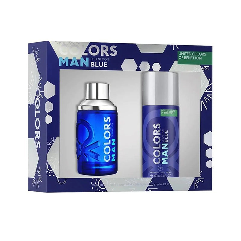 Benetton Colors Man Blue Edt Gift Set