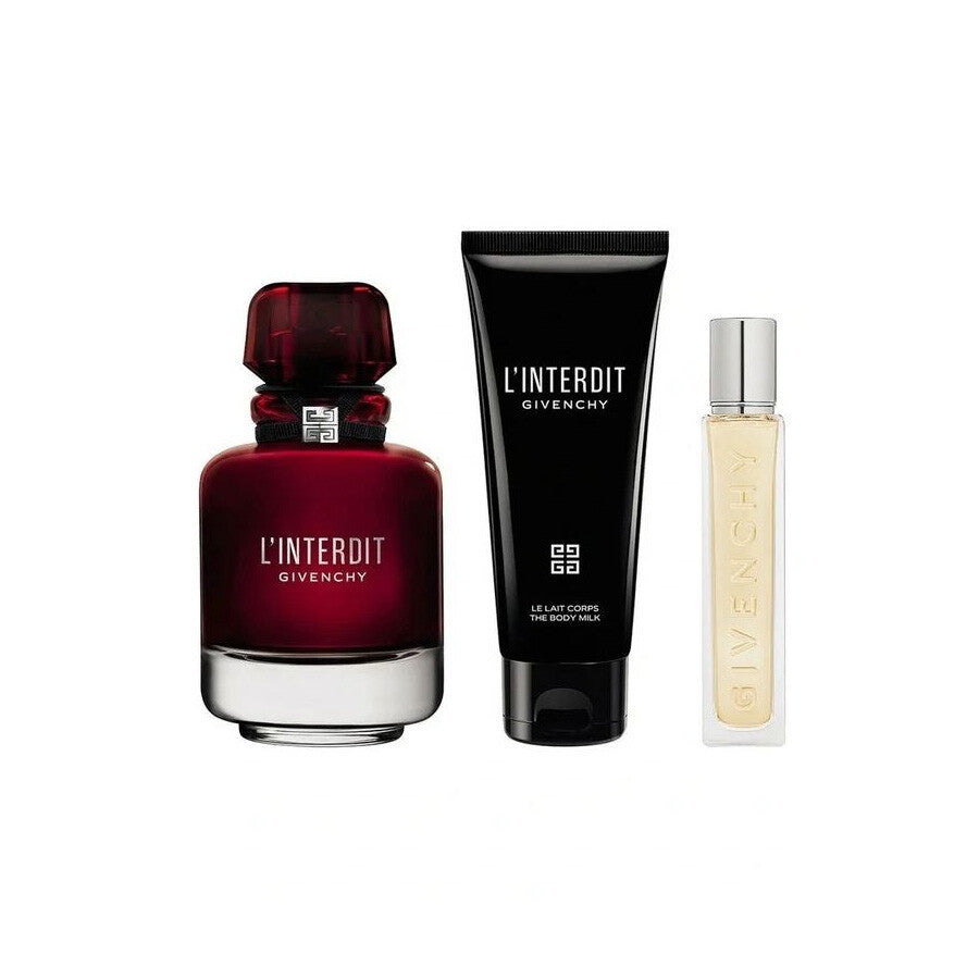 Givenchy L'Interdit Edp Rouge Women Gift Set 80Ml + Milk Cl 75Ml + Ts 12.5Ml