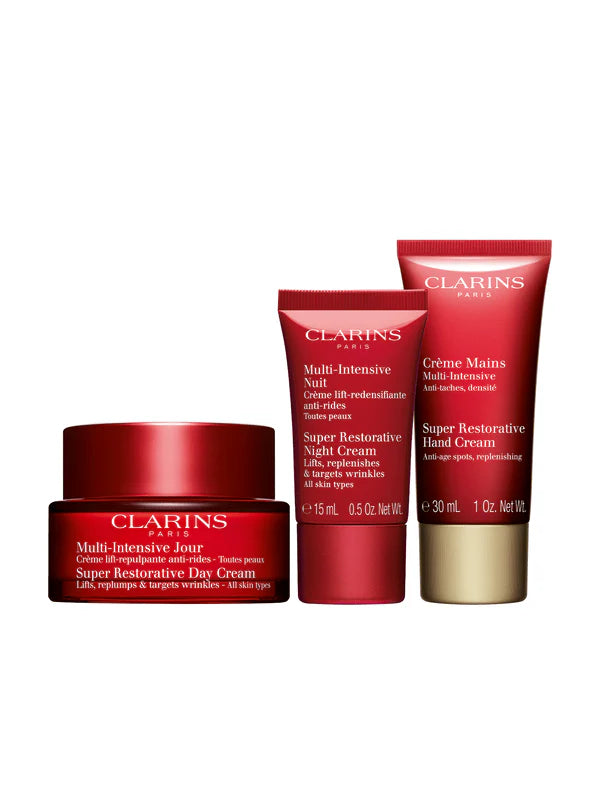 Clarins Gift Set 3Pcs Super Restorative Day Cream Night Cream Hand Cream