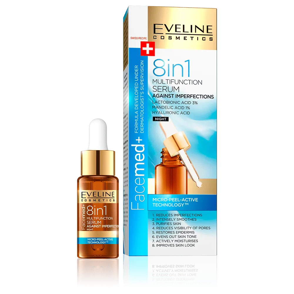 Eveline Serum Facemed+ 8 In 100% Hyaluronic 18Ml