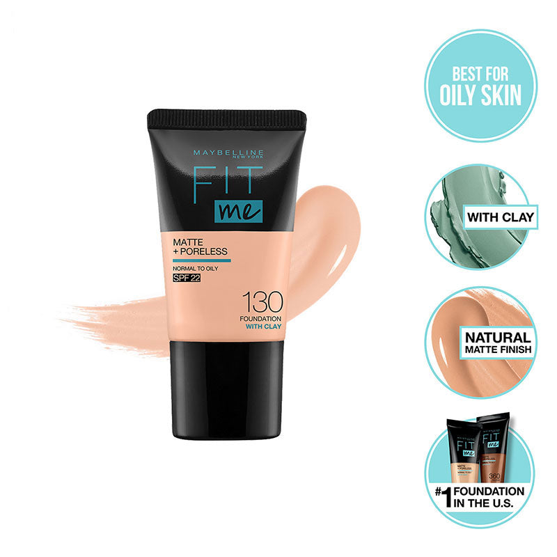 Fit Me Matte & Poreless Liquid Foundation Mini Tube - For Normal to Oily Skin - The Divine Beauty
