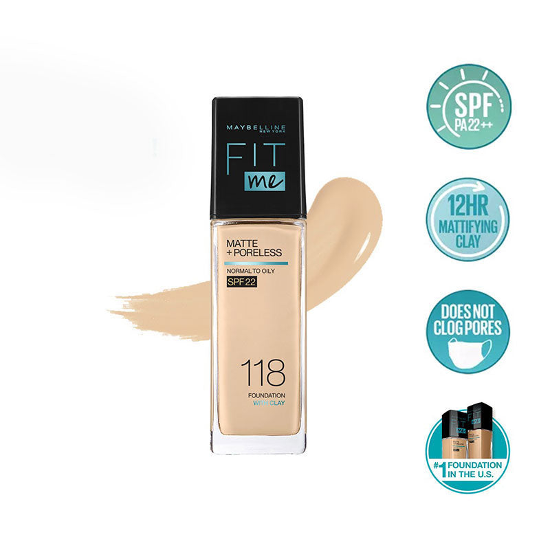 New Fit Me Matte + Poreless Liquid Foundation SPF 22 - The Divine Beauty